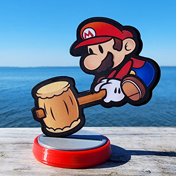 Paper Mario Custom Amiibo - Hammer Mario